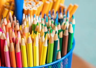 colored pencil organization by color