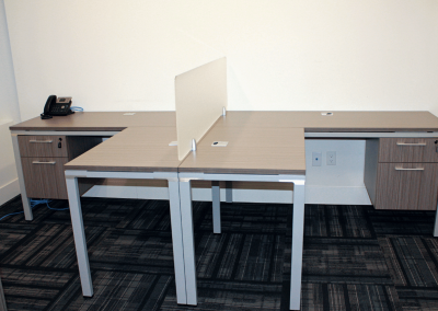 new desks in office redesign and organization