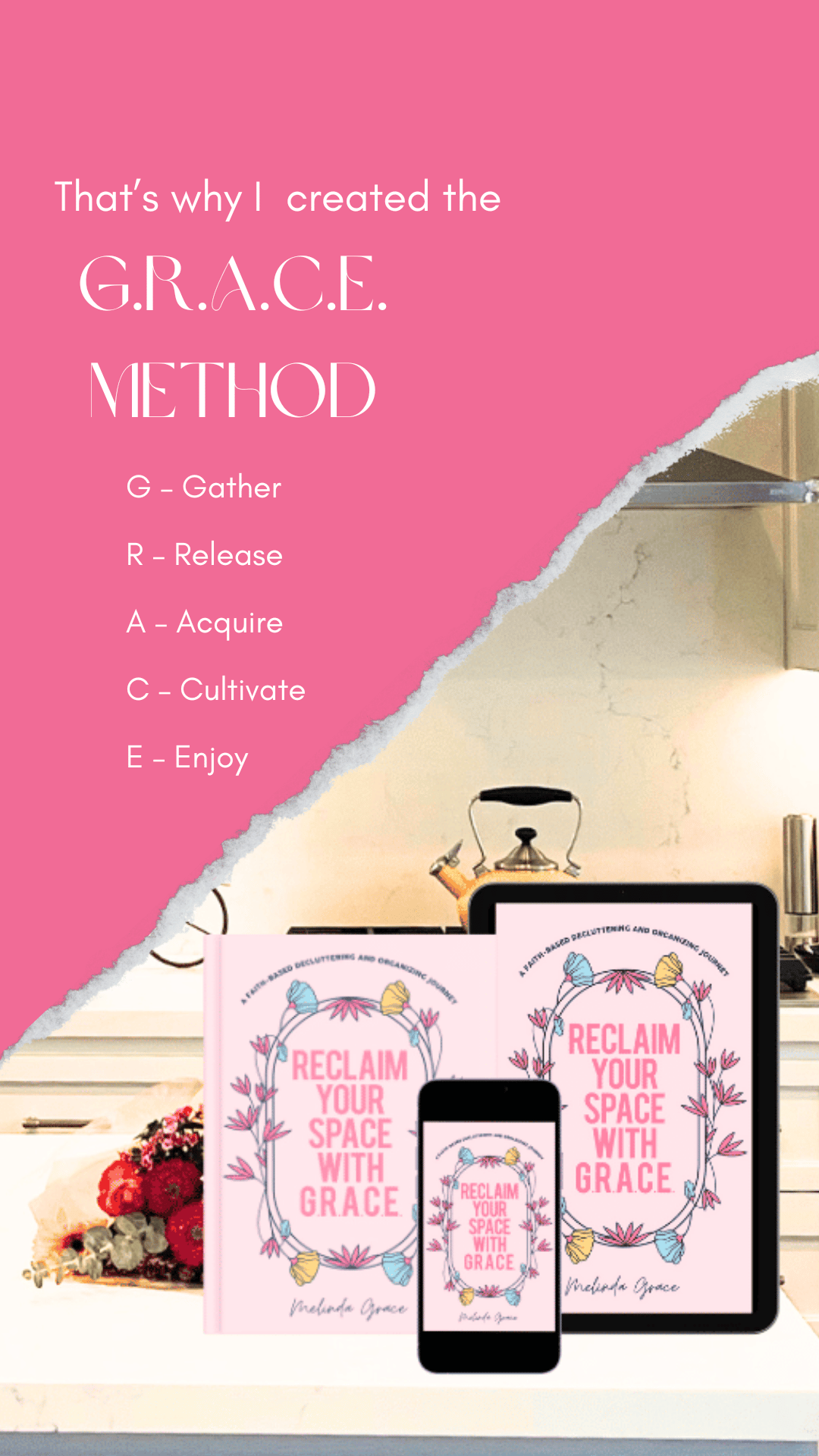 pink background with grace method