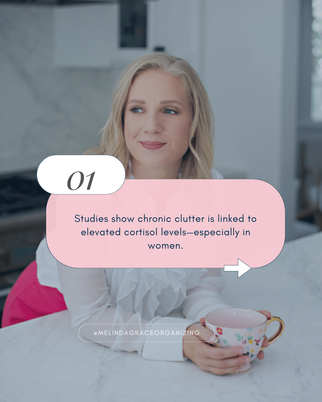 Woman holding a tea cup